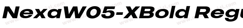 NexaW05-XBold Regular字体转换
